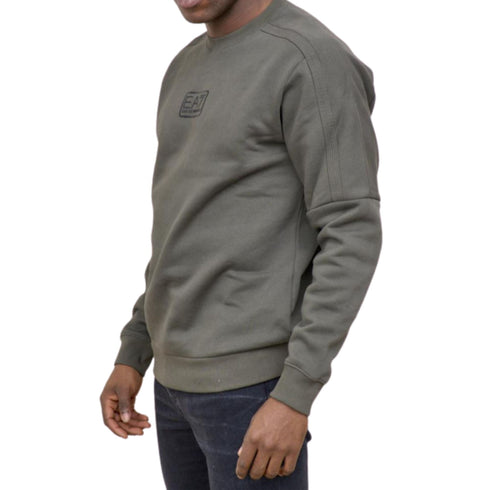 Felpa girocollo con logo Bianco EA7 EMPORIO ARMANI- Francavilla Moda